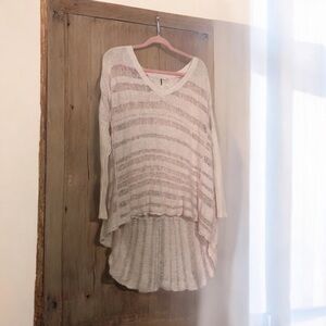 Free People light pink Fishtail sweater